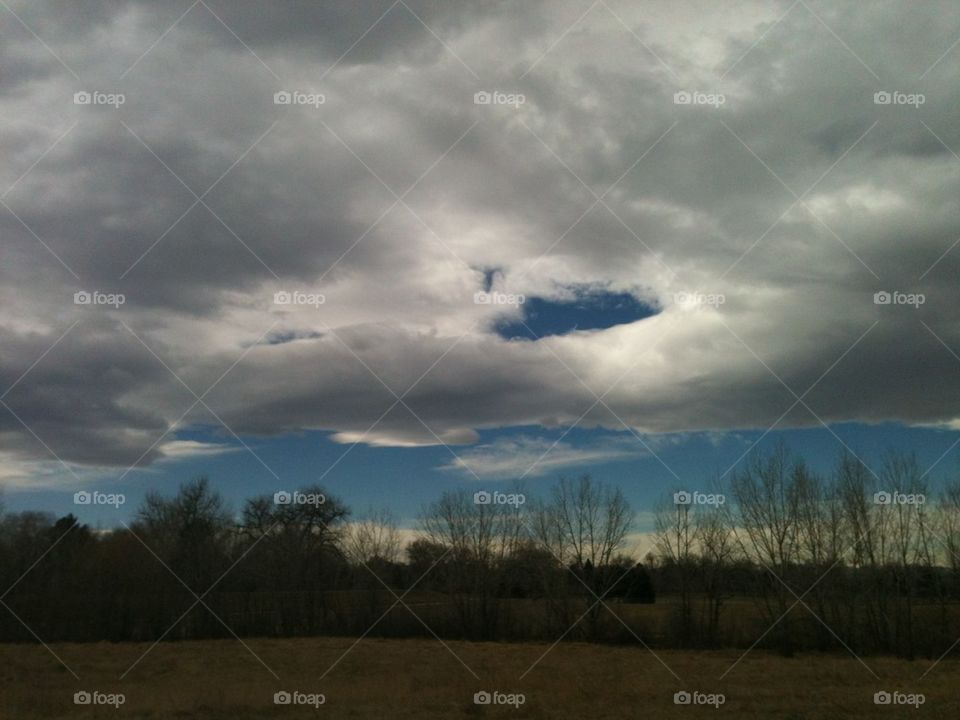 Low clouds over Denver