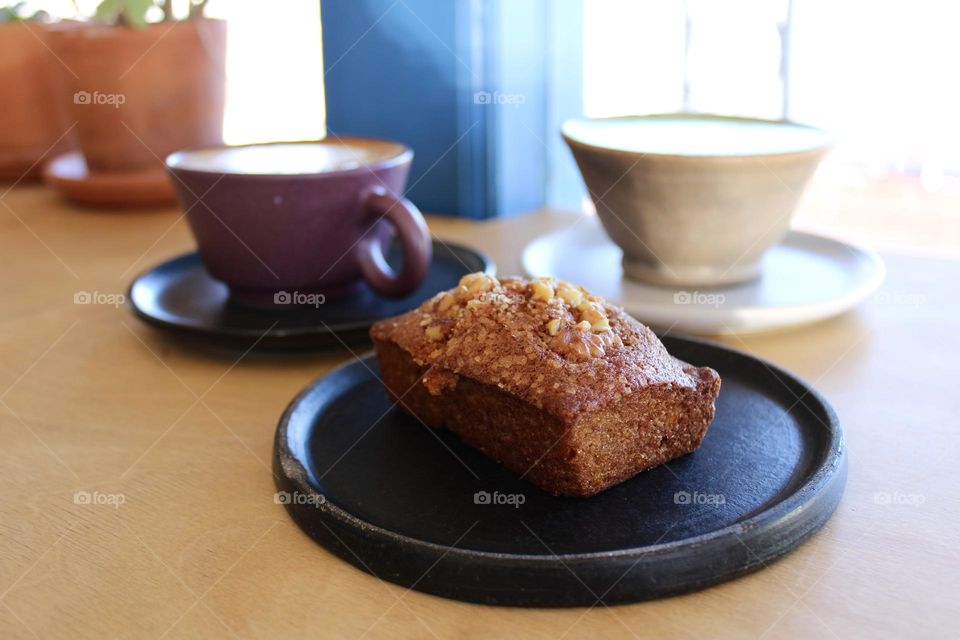 Coffee and banana bread