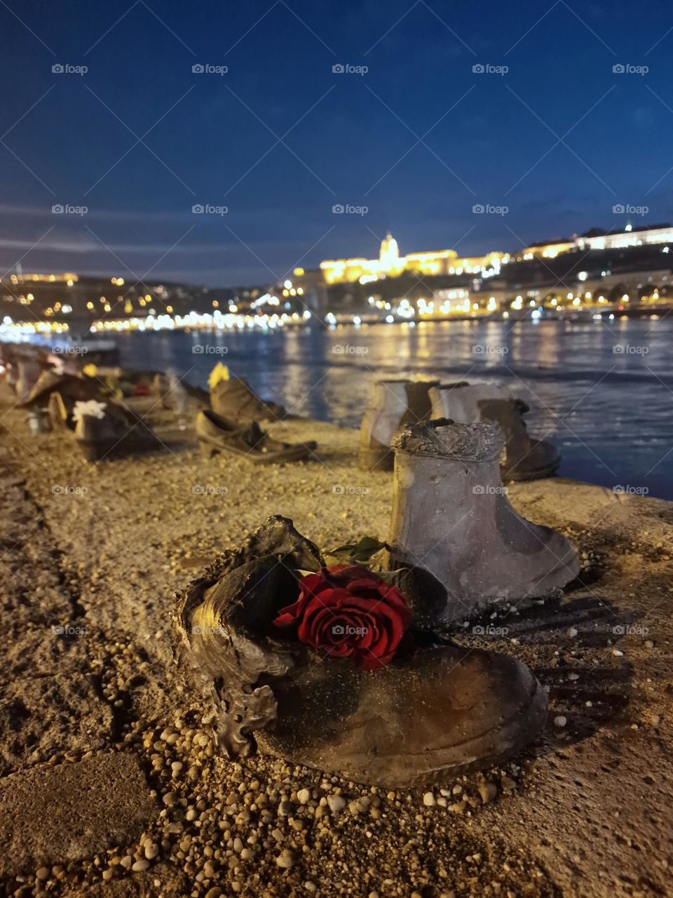 shoes on the bank of the Danube