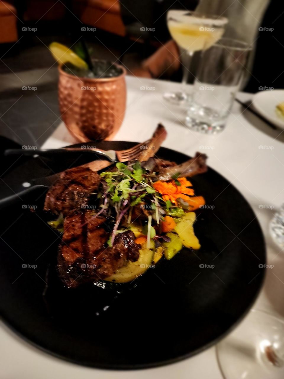 Grilled skirt steak with chimichurri