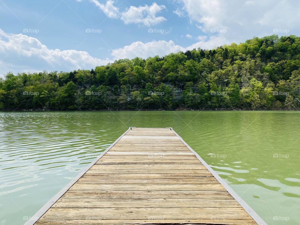 Beautiful summer day sitting on the dock