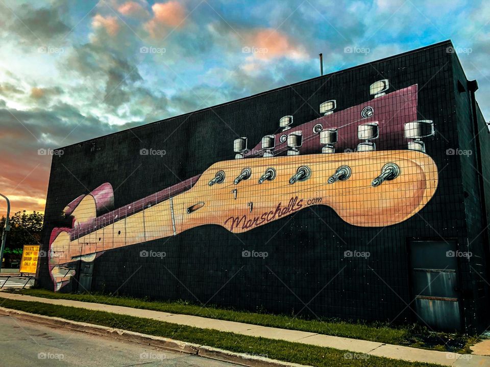 Guitar mural 