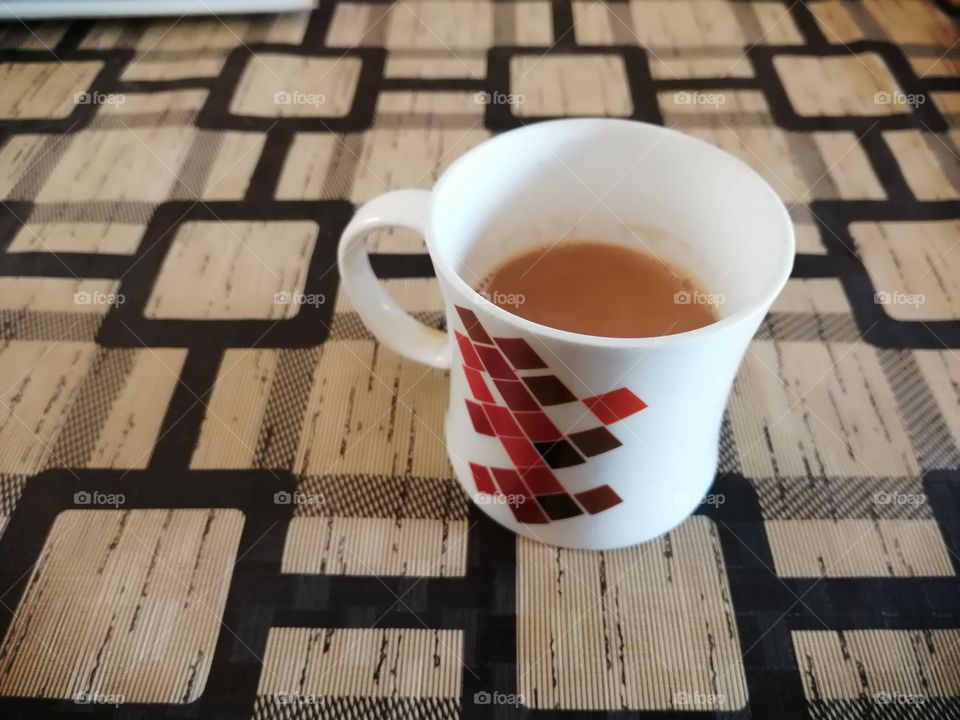 Famous  Indian street tea on table ready for serve.
