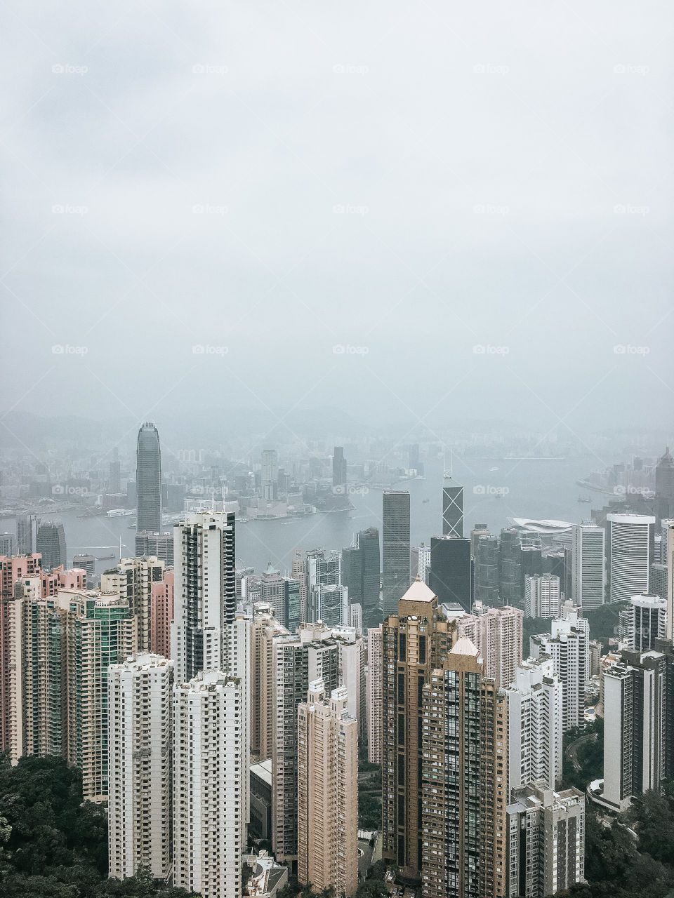 Hong Kong city from above 