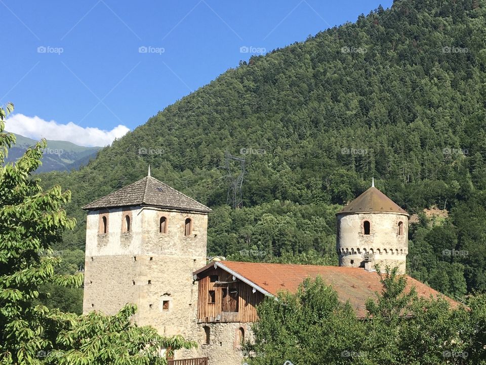 Old stone houses in mountain 
