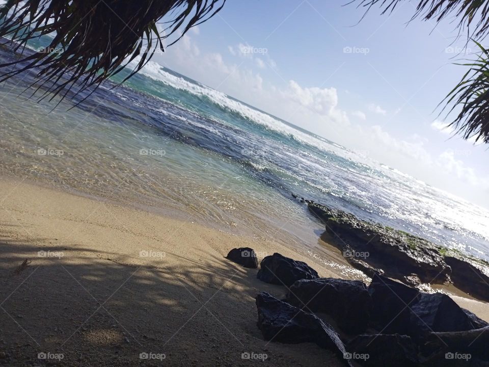 the beach of thalpe srilanka