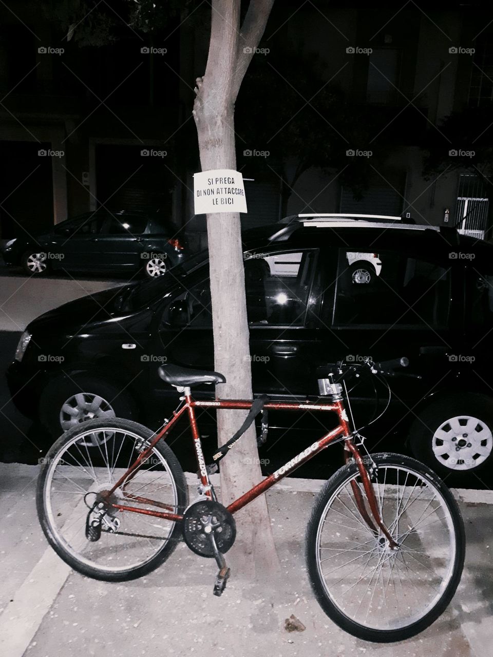 Please, don't tie the bikes