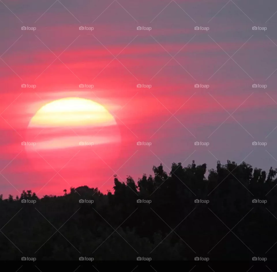 Glowing sun