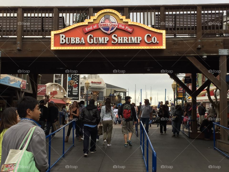 Tourists at fisherman's wharf,San Francisco