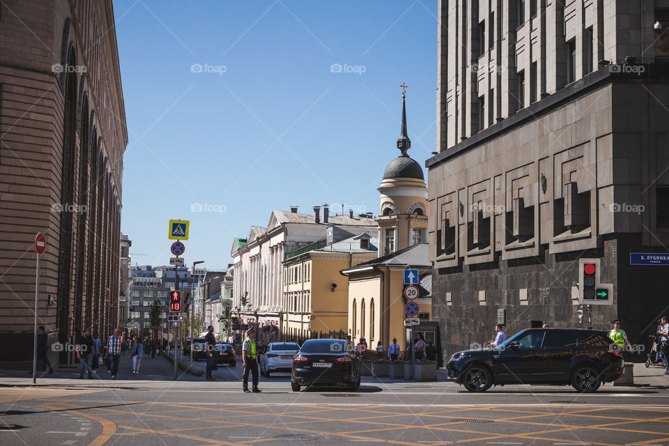 Moscow architecture and buildings.