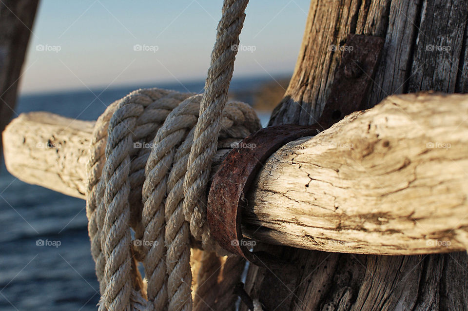 wood sea old rope by selecshine