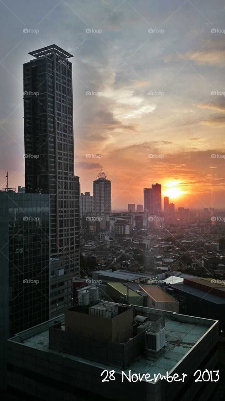 sunset from Thamrin