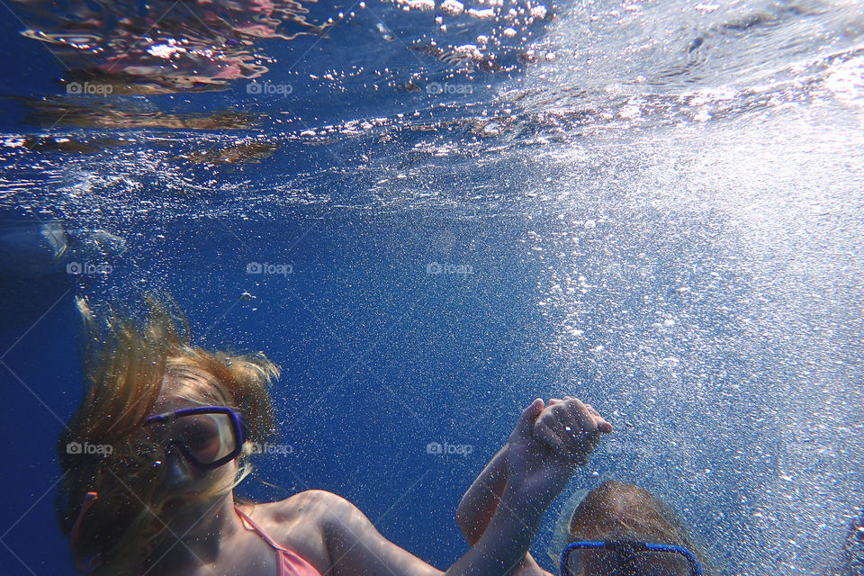 Under water