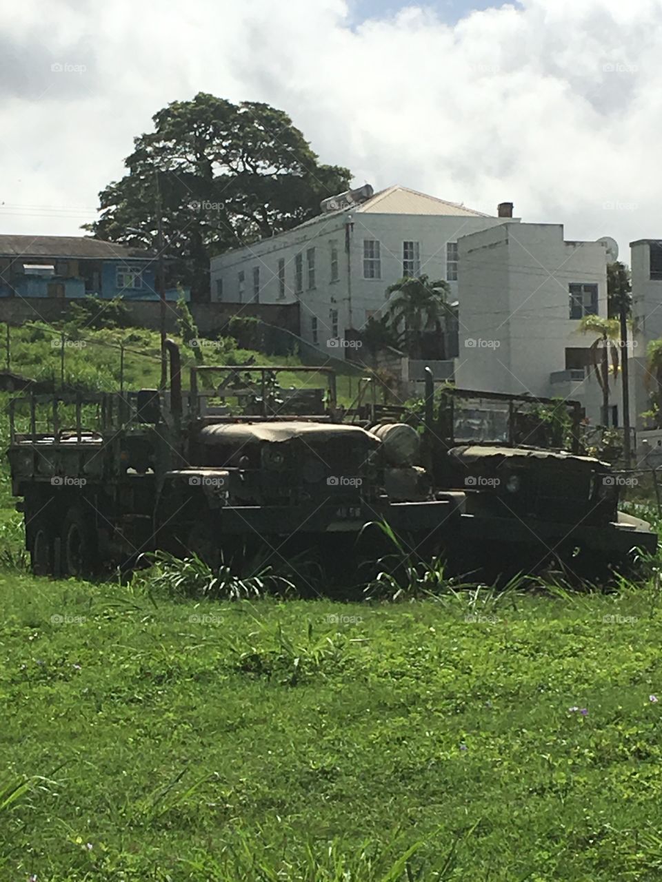 Barbados military trucks 