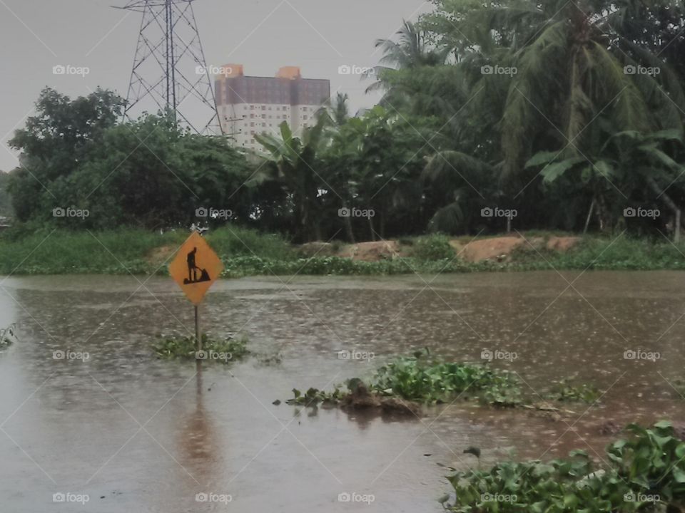 flooded bad weather