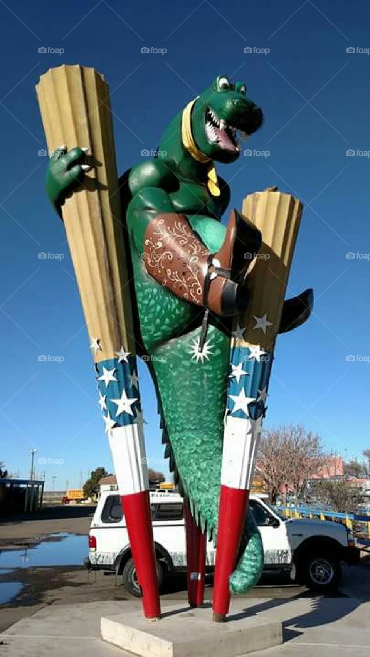 Sculpture near the Big Texan restaurant in Amarillo, TX