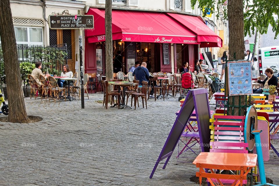 table and chairs in the garden