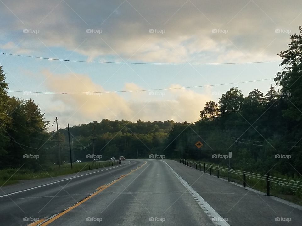 Road, Landscape, Asphalt, Tree, Highway