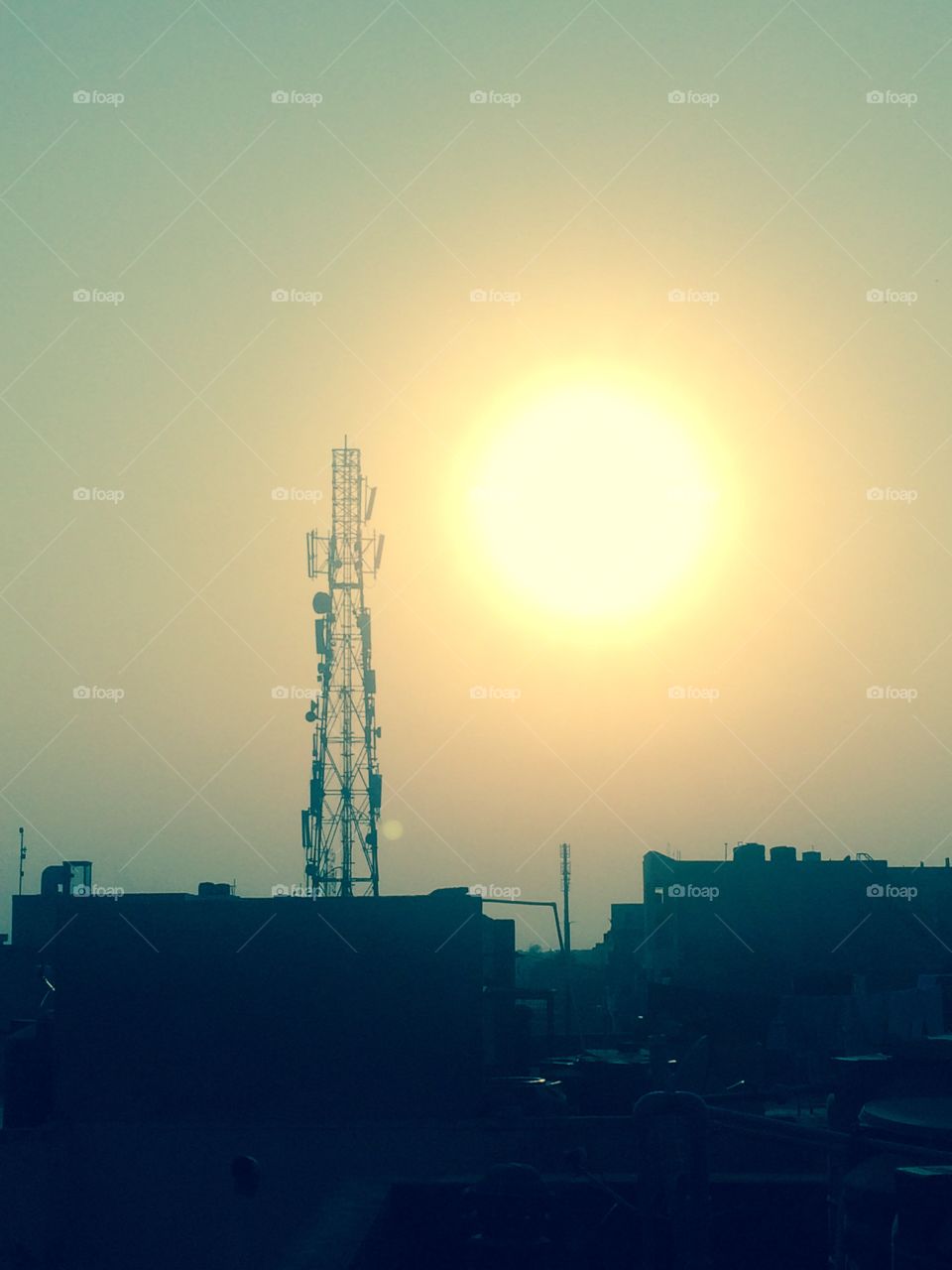 Sun and tower 
