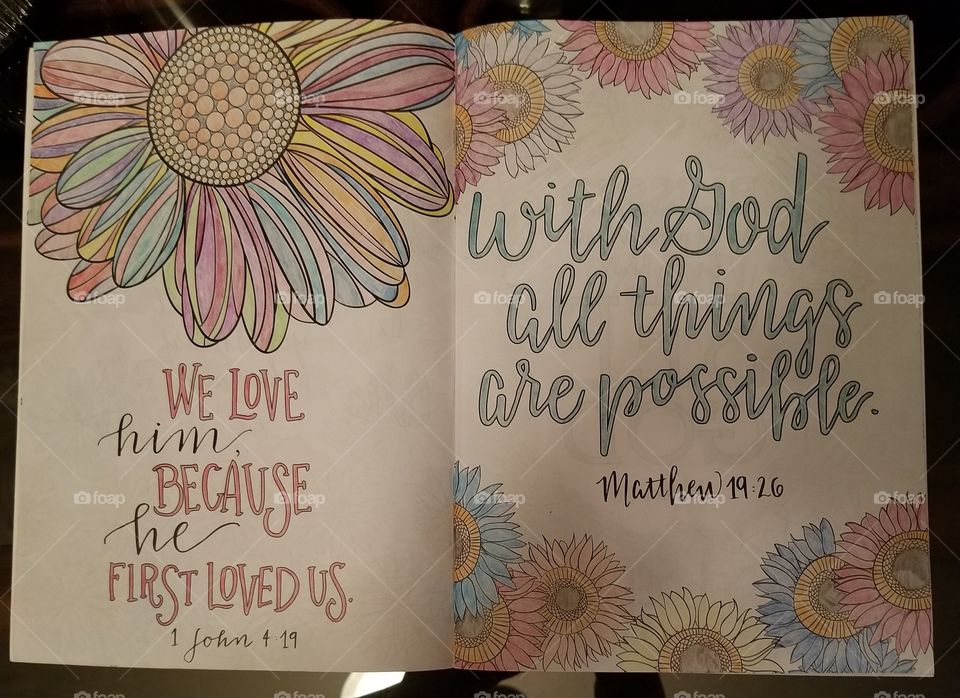 my artwork from the scripture coloring book