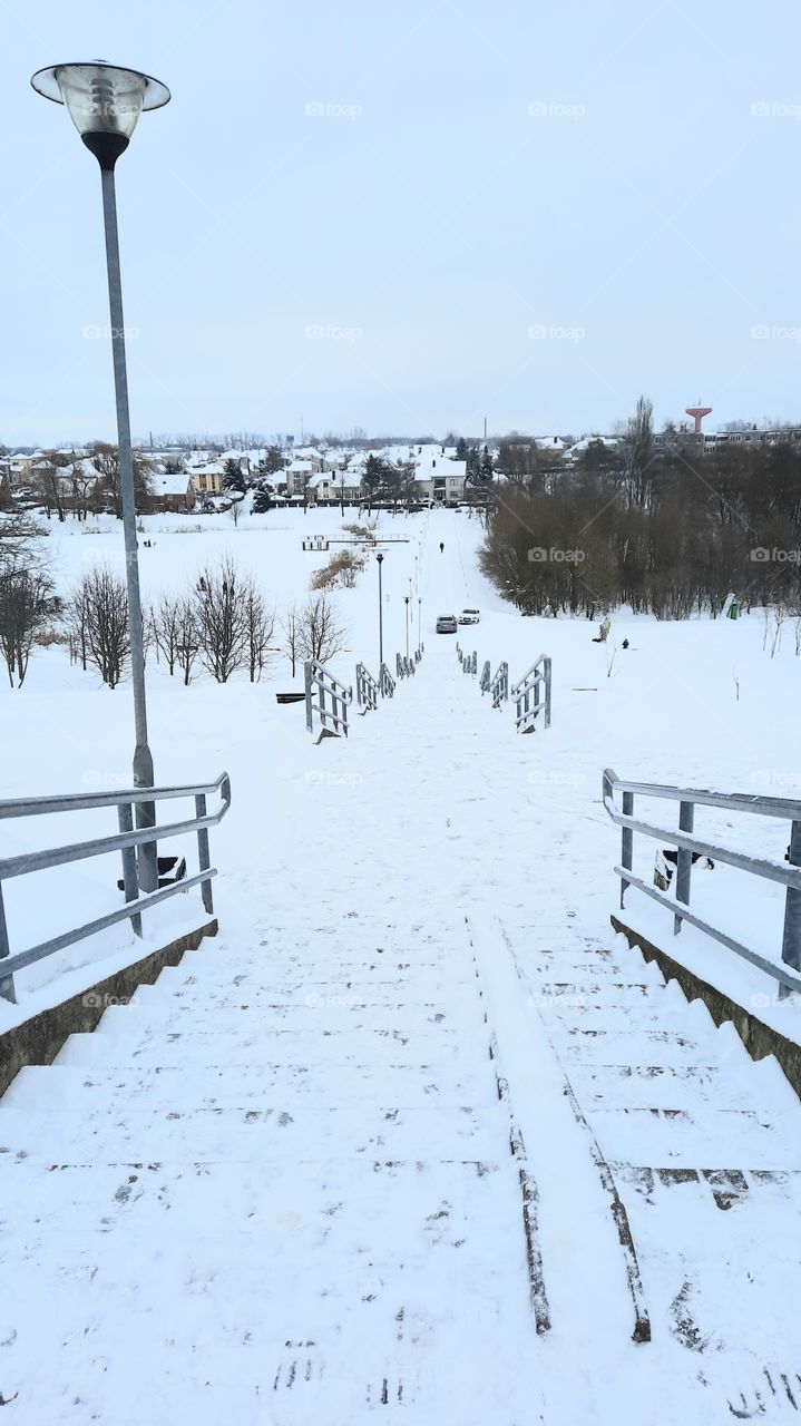 winter stairs