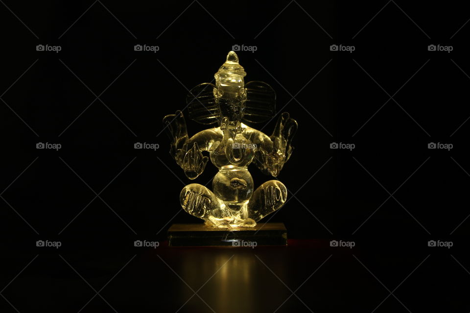 The Glass Art work on Mobile phone Flash Light