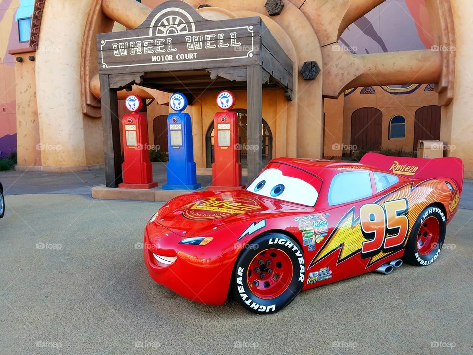 Lightning McQueen at Disney's Art of Animation resort