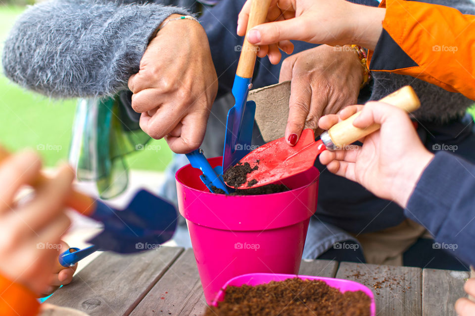 Arts And Crafts, Child, Outdoors, Summer, Woman