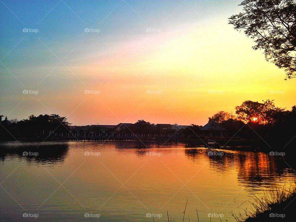 sunset. Evening light