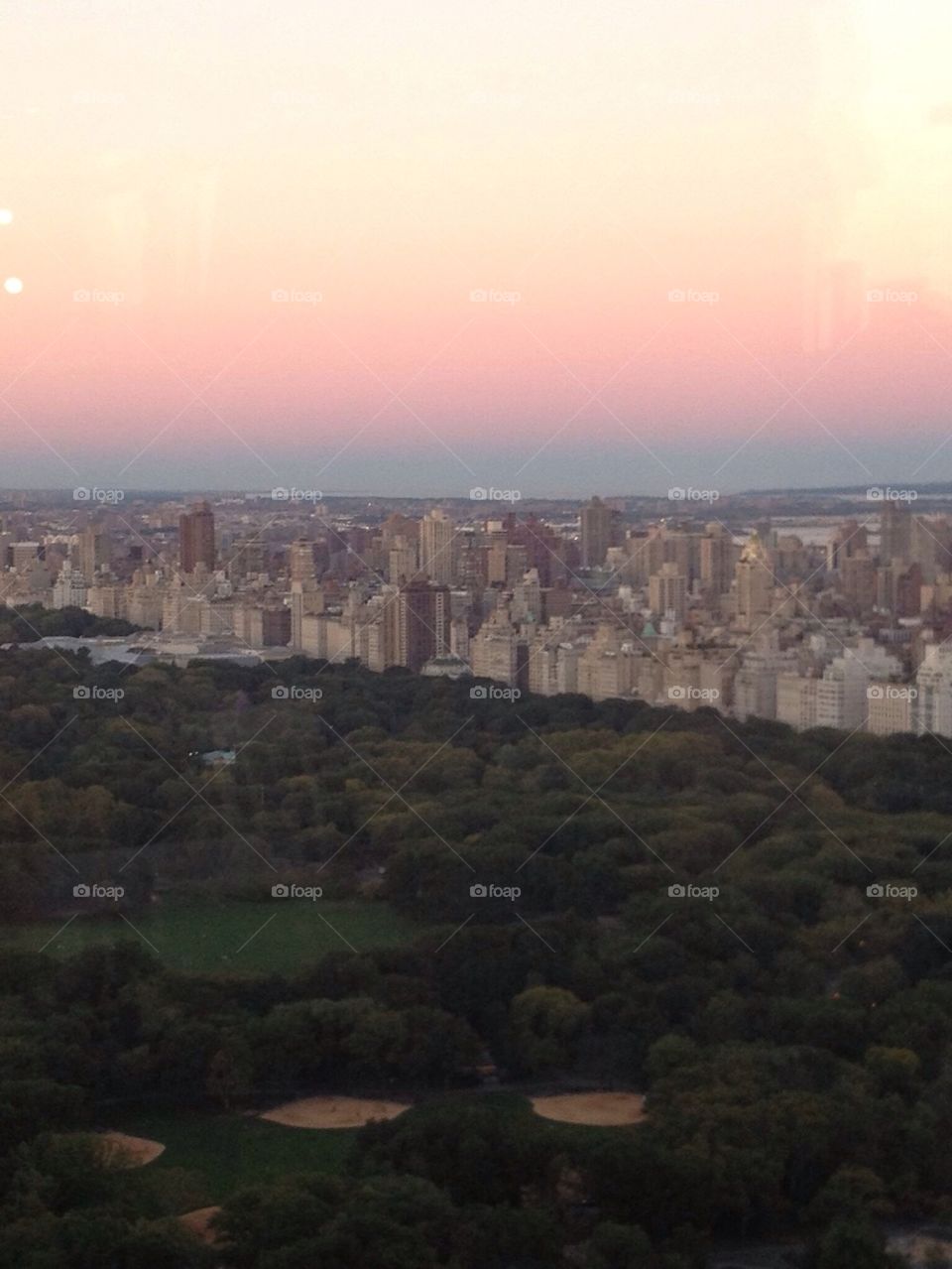 Central Park sunset 