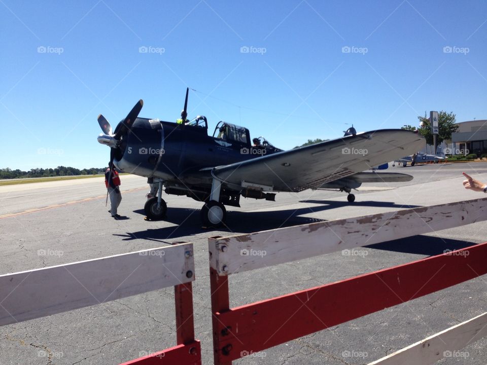 An SBD Dauntless WWII Navy bomber.