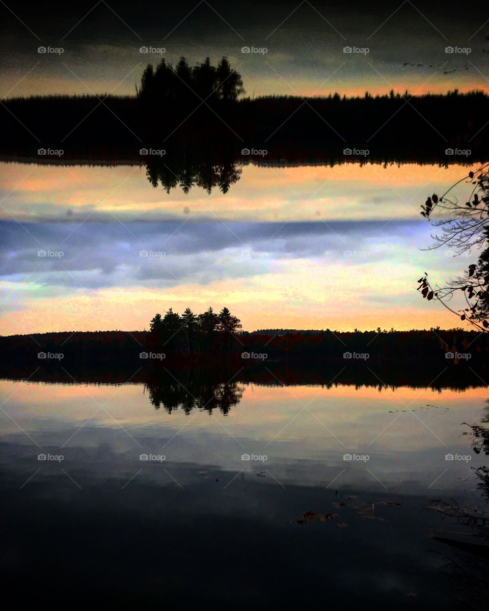 A reflection off of an iPad looking in to space