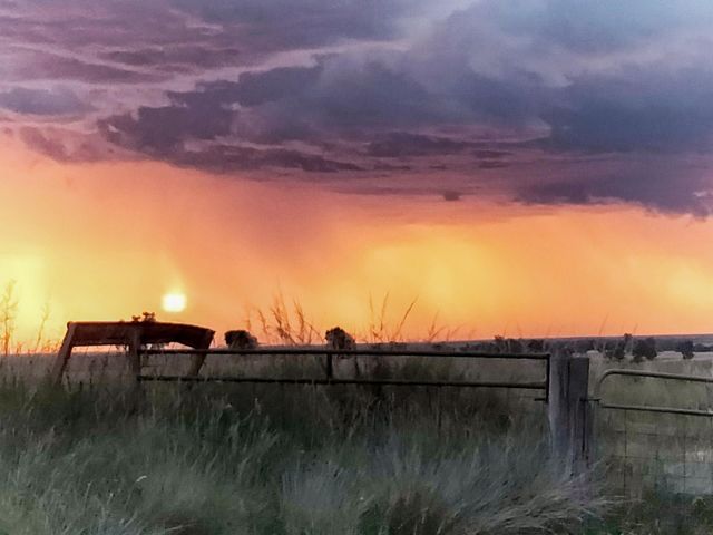 An afternoon storm coming on a rural property photograph taken into Tooraweenah New South Wales Australia