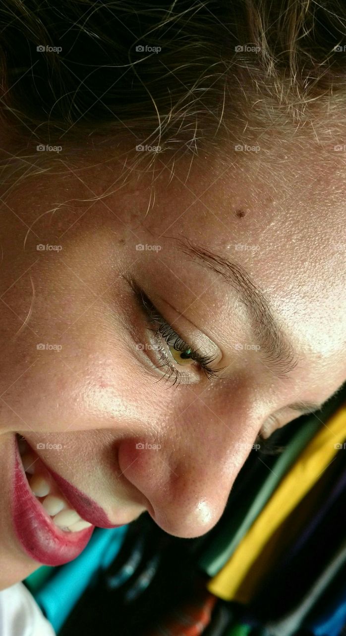 Rosto, olho, sorriso....