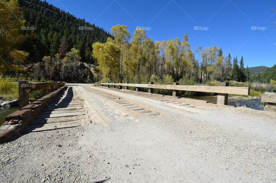 Wooden bridge in Colorado