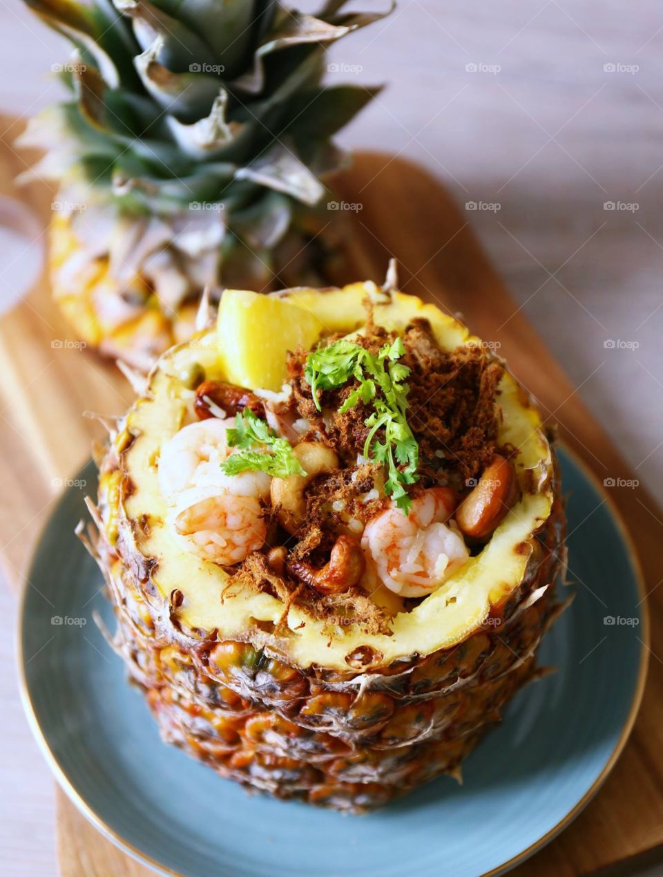 Thai food fried rice with pineapple 