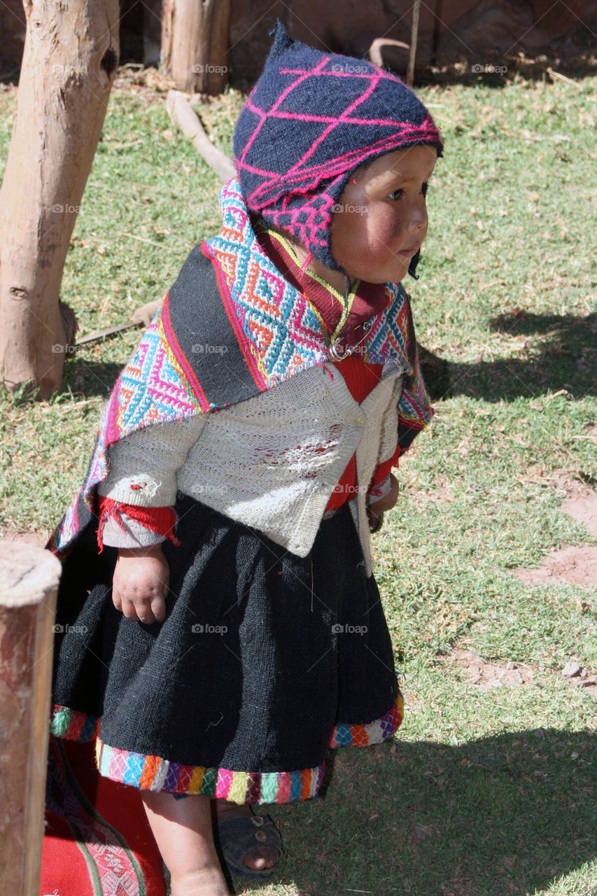 little girl peru traditional dress by jpt4u