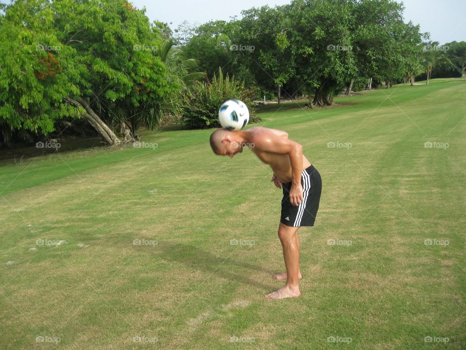 Man soccer ball body