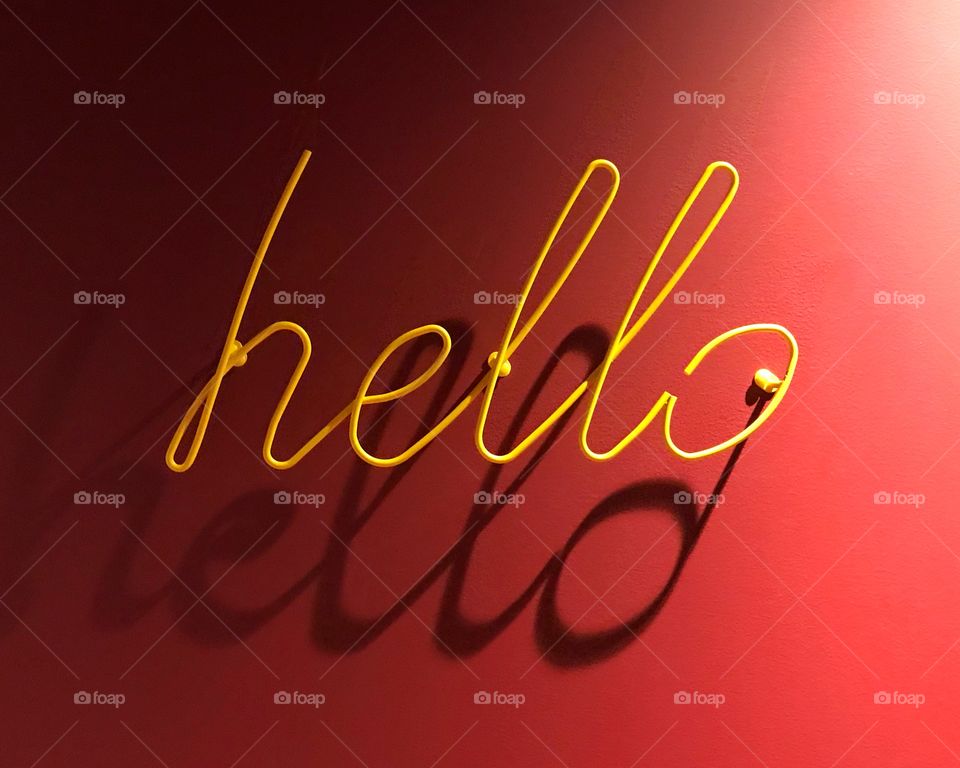 Hello sign