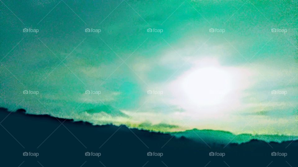 Entering the twilight at the end of the hill