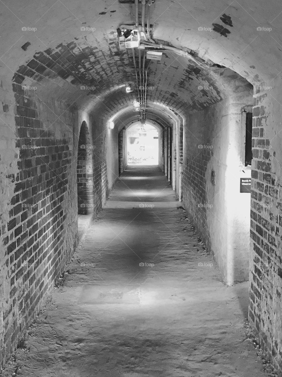 Underground tunnels in the old Point Nepean Fort