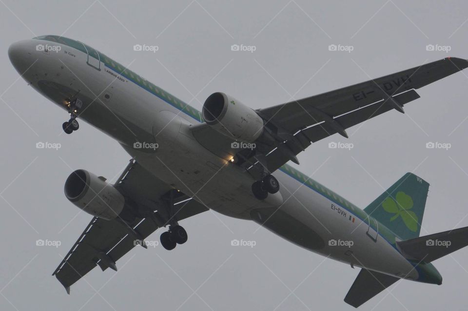 Aer Lingus A320-214 landing at Cork Airport 