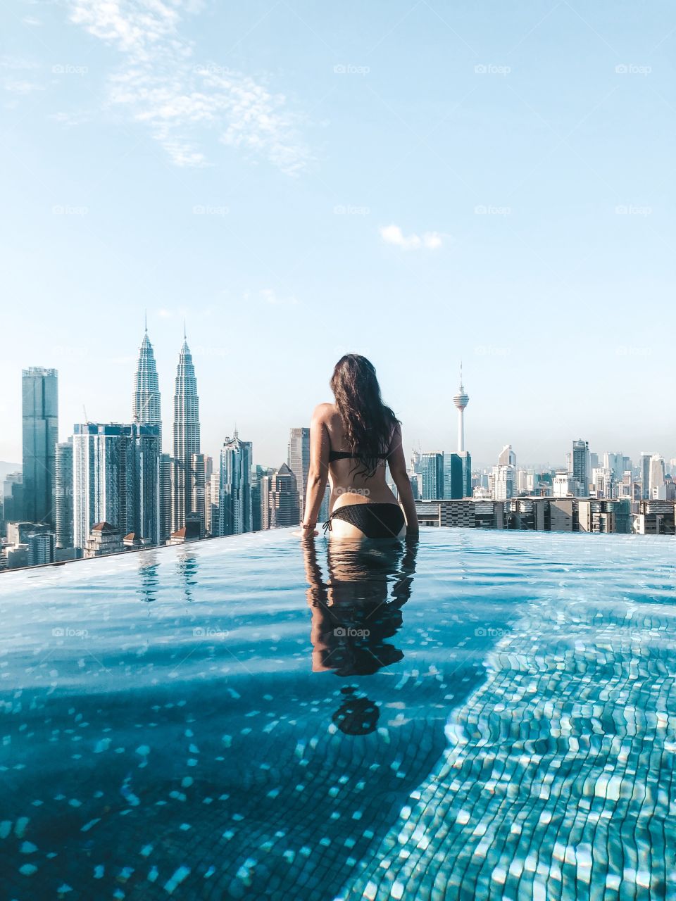 Swimming pool with a great view in Kuala Lumpur