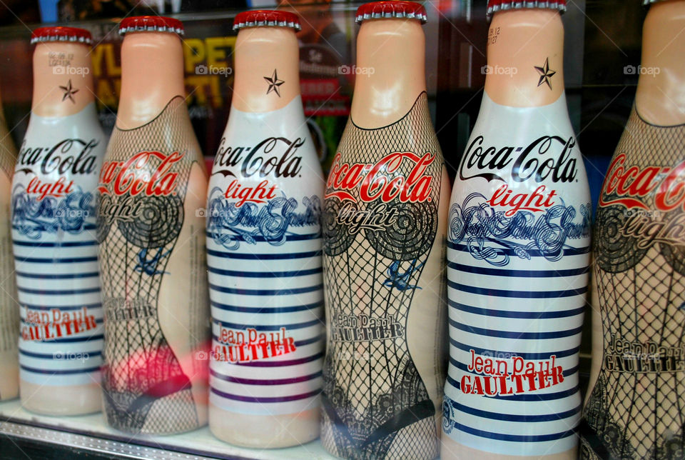 Jean Paul Gaultier designed Coca Cola Light bottles, Copenhagen 