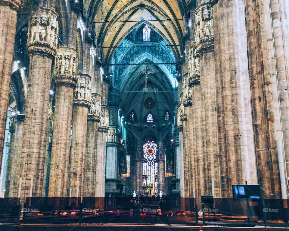 Inside the church 