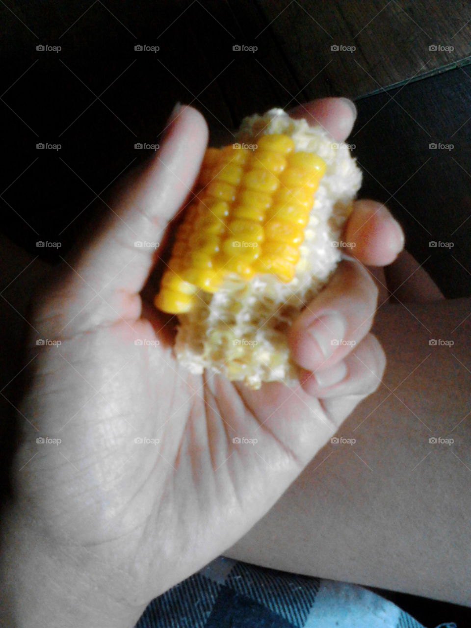 boiled corn for afternoon