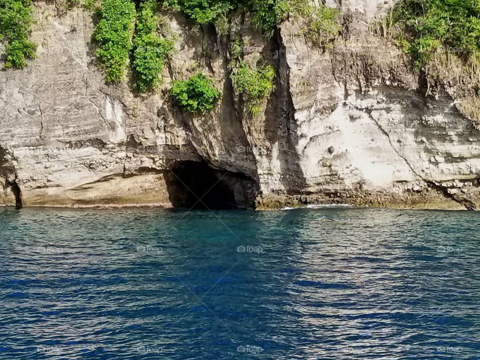 Check out this cool cave on the edge of the coastline in St Lucia