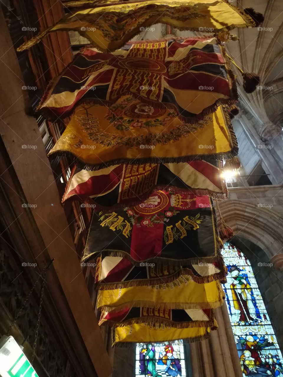 Flags of Lichfield cathedral