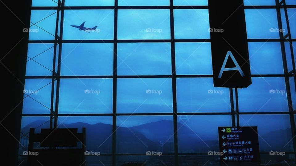 Inside HK International Airport