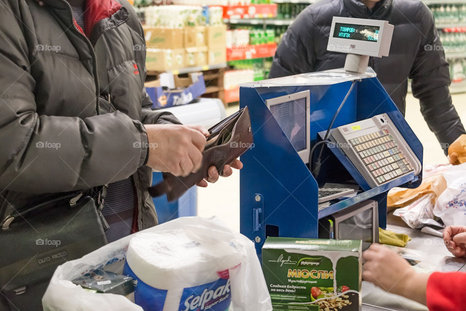 man is shopping in a store